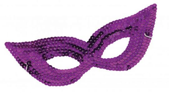 Sequin Eye Mask Purple O/S