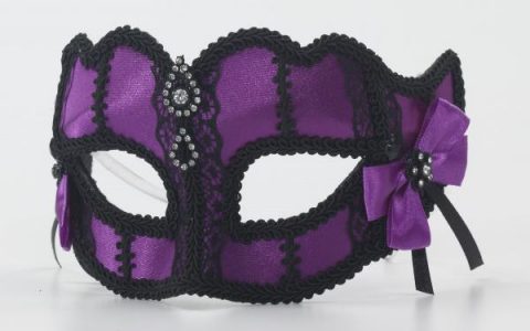 Half Mask Venetian Purple O/S