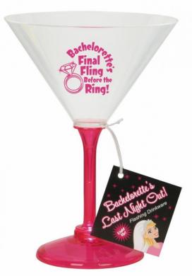 Final Fling Flashing Martini Glass