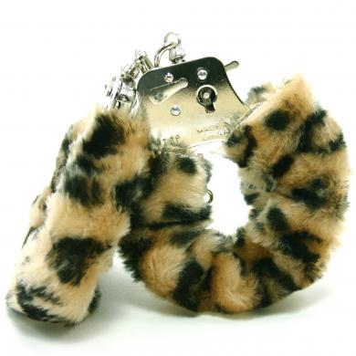 Plush Love Cuffs Leopard Handcuffs