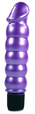 Pearl Sheen Ribbed Vibrator Purple