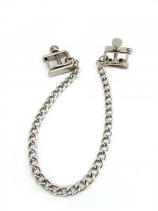 H2H Nipple Clamps Press With Chain Chrome