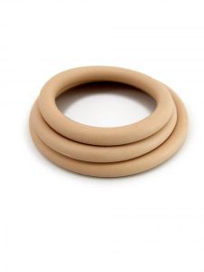 H2H Cock Ring Nitrile 3 Piece Set Nude
