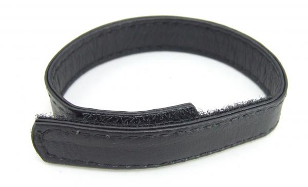 H2H Cock Ring Leather Velcro Black