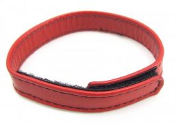 H2H Cock Ring Leather Velcro Red