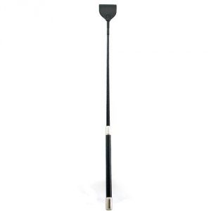 Crop Leather Wide Tip Bat 26" Black