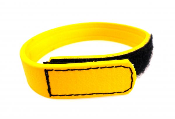 C Ring Biothane Velcro - Yellow
