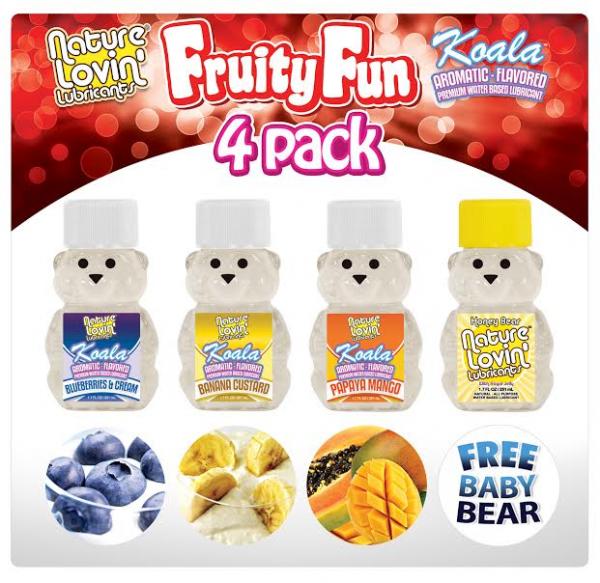 Fruity Fun Flavored Lubricants 4 Pack