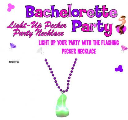 Light Up Pecker Party Necklace