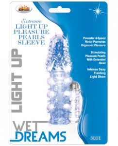 Light Up Extreme Pleasure Pearls Sleeve Blue