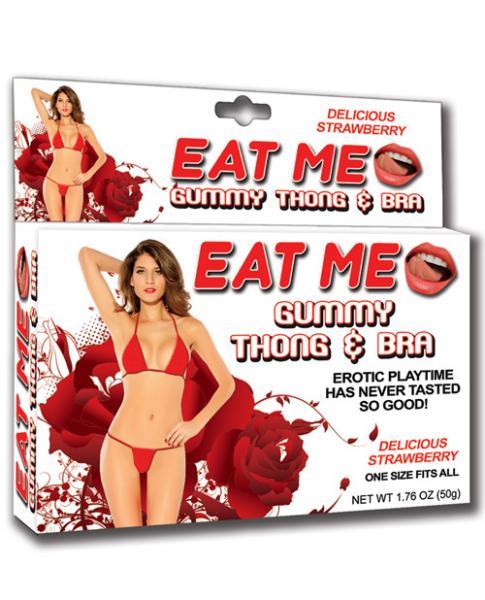 Eat Me Gummy Thong & Bra Strawberry