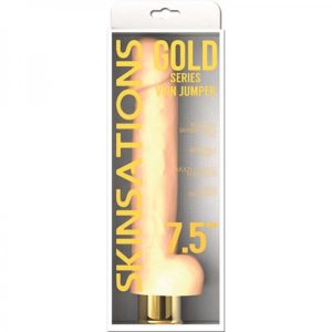 Skinsations Gold Series Vein Jumper 7.5 inches Vibrating Dildo