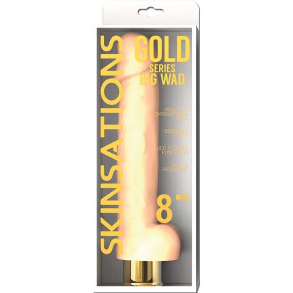 Skinsations Gold Series Big Wad 8 inches Vibrating Dildo