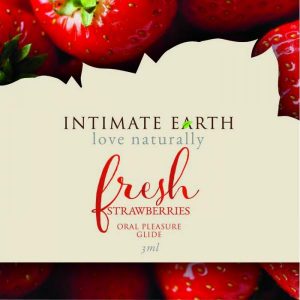 Intimate Earth Strawberry Flavored Glide Foil Pack .10oz