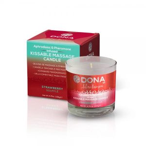 Dona Kissable Massage Candle Strawberry Souffle 4.75oz