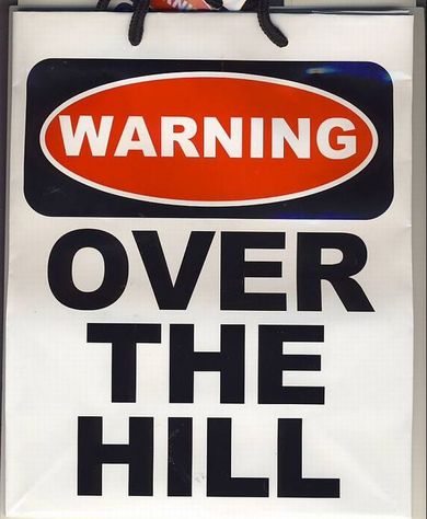 Warning Over The Hill Gift Bag