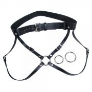 Low Rise Leather Strap On Harness