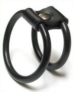 Shaft and Balls Rubber Double O Cock Ring