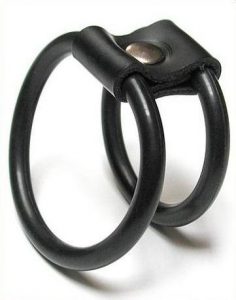 Shaft and Balls Rubber Double O Cock Ring