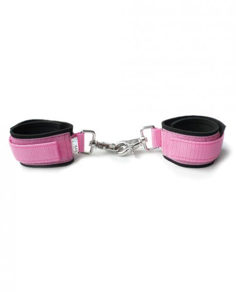 Neoprene Pink On Black Cuffs