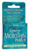 Kimono Micro Thin Aqua Lube Latex Condoms 3 Pack