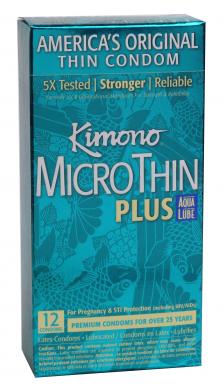 Kimono Micro Thin Condoms Aqua Lube 12 Pack
