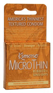 Kimono Type E Textured Latex Condom 3 Pack