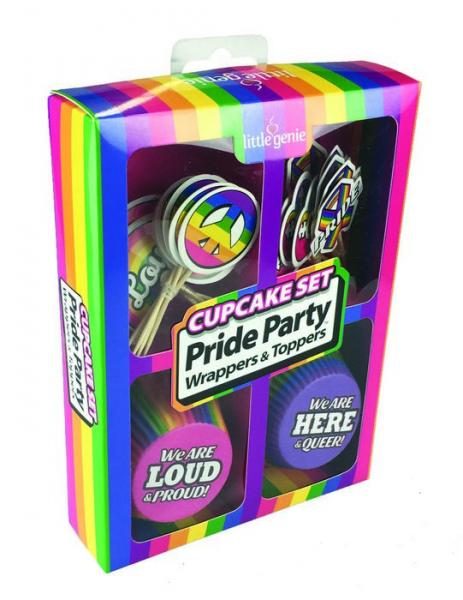 Pride Party Cupcake Set 24 Wrappers & Toppers