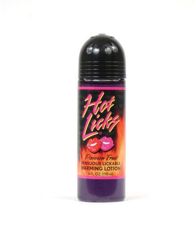 Hot Licks Lickable Warming Lotion Passion Fruit 4oz