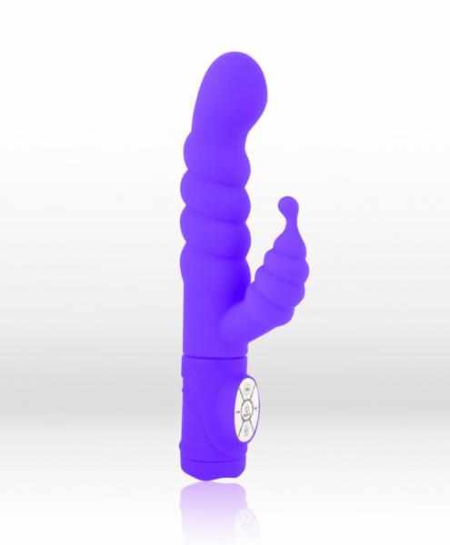 Twisty Vibrator Silicone: Neon Purple