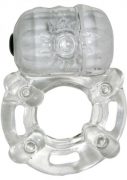 Crystal Pulsating Erection Keeper Clear Ring