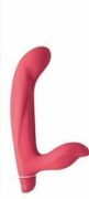 Silicone Vibrating Strapless Strap On- Pink