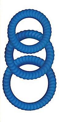 Ultra Cocksweller Silicone C Rings - Blue