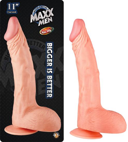 Maxx Men 11 inches Curved Dong Flesh