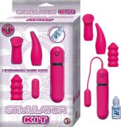 Stimulator Kit Pink Bullet Vibrator Sleeves