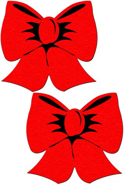 Pastease Bright Red Bow Pasties O/S