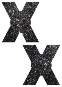 X Black Glitter X Pasties