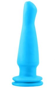 Neon Vibrating Butt Plug Blue