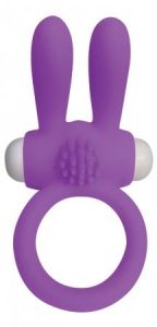 Neon Rabbit Ring Vibrator Purple
