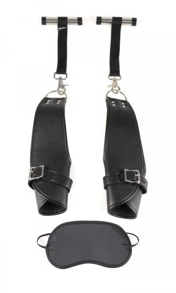 Deluxe Door Cuffs Black Leather