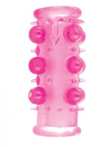 Silicone Lil Pearl Beaded Penis Sleeve Pink