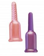 Tushy Teasers Soft Jelly Finger Stimulators Pink Purple