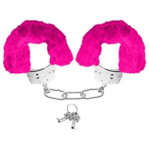 Neon Furry Cuffs Pink Handcuffs
