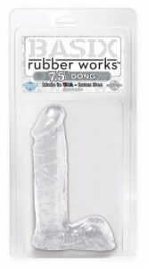 Basix Rubber Works 7.5 Inch Dong - Clear