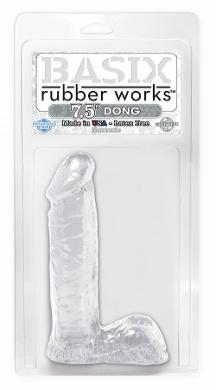 Basix Rubber Works 7.5 Inch Dong - Clear