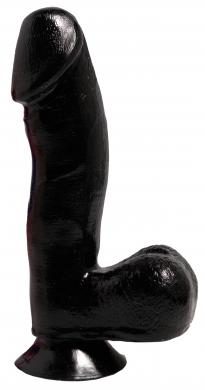 Basix Black 6.5 inches Black Dong Suction Cup