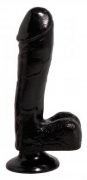 Basix 7.5 inches Black Dong with Suction Cup