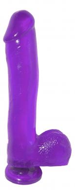 Basix Dong 10 inches Purple with Suction Cup