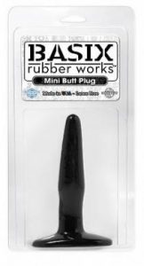 Basix Rubber Works Mini Butt Plug Black