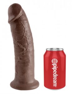 King Cock 10 Inches Dildo Brown